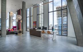 San Diego apartment for rent - a view of the city from the social lounge