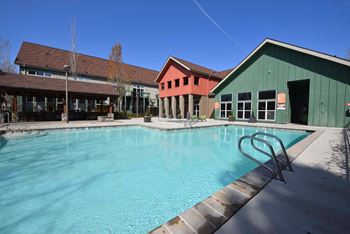 Blue cool swimming pool