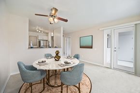 El Cerrito apartment for rent - Carpeted Living Area at Del Norte Place Apartment Homes, El Cerrito, 94530