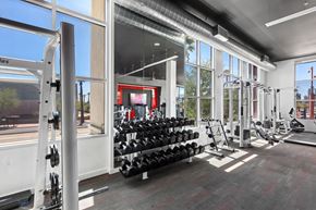 Phoenix apartment for rent - A gym with a variety of equipment including weights and cardio machines.