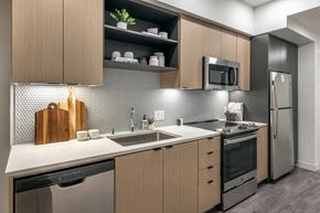 Vancouver apartment for rent - 1 Bedroom Model Kitchen - Coen & Columbia