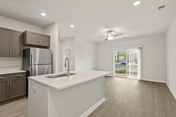 Fully equipped open concept kitchen