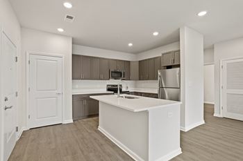 Fully equipped open concept kitchen