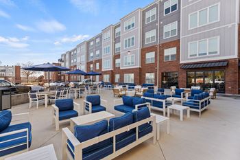 Outdoor covered community terrace