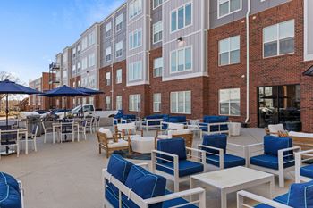 Outdoor covered community terrace