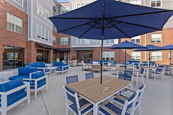Outdoor covered community terrace