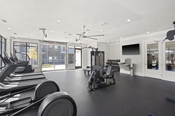 State-of-the-art wellness center with peloton bike