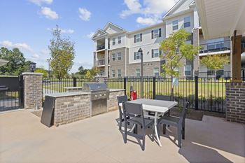 Gated resort-style pool with cabana
