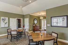 Kings Mountain apartment for rent - Cambridge Oaks 2 Clubhouse with wood tables