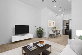 Tulsa townhouse for rent - Modern living room at 36N Apartments, Tulsa, OK, 74106