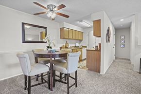 Wichita apartment for rent - A dining room with a table and chairs.