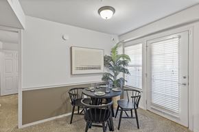 Amarillo apartment for rent - A dining room with a table set for four.