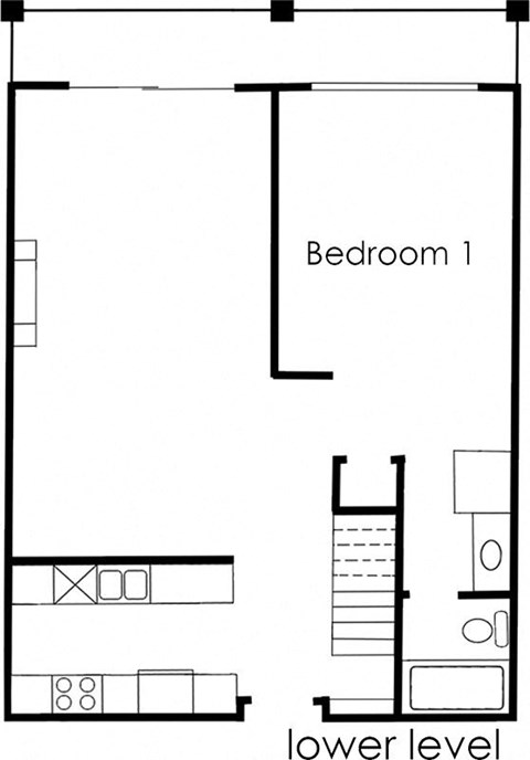 Floor plan for 2 beds, 2 baths, 955 sqft