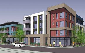 Los Angeles apartment for rent - Rendering of Las Dahlias apartments on 3rd and Dangler