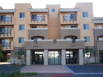 Bell Gardens apartment for rent - the front entrance of an apartment building with glass doors