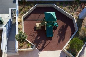 Downey apartment for rent - Aerial View of Tot Lot