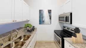 North Hollywood apartment for rent - Updated Kitchen With Black Appliances at Oxnard Plaza, North Hollywood