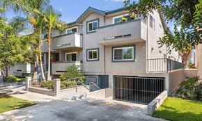 Burbank apartment for rent - Property Exterior Front Entrance with Garage at Elmwood Gardens Apartments in Burbank, CA