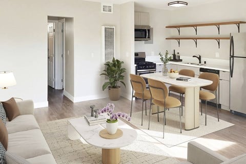 Floor plan for 1 bed, 1 bath, 700 sqft