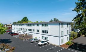 Bellevue apartment for rent - an aerial view of building with car parking at The Ridge at Bellevue, Bellevue, WA