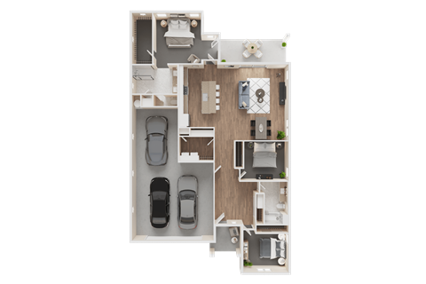 Floor plan for 3 beds, 2 baths, 1785 sqft