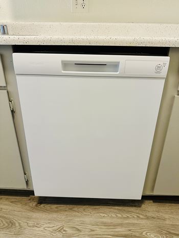 White dishwasher