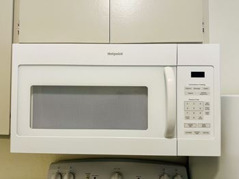 White microwave oven