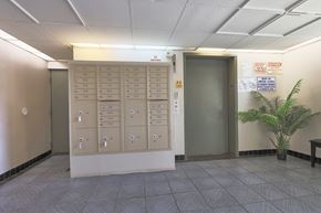 Los Angeles apartment for rent - A wall of lockers numbered from 101 to 105.