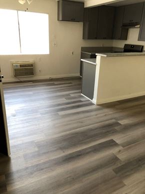 Los Angeles apartment for rent - a renovated kitchen with wood flooring in a house