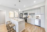 Santa Clarita apartment for rent - Modern kitchen with a bar area at The Overlook Santa Clarita, Santa Clarita, CA,