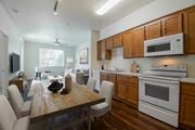 Carlsbad apartment for rent - Kitchen with white appliances at Portola Senior Apartments, Carlsbad, CA, 92010