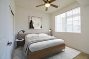 Carlsbad apartment for rent - Bedroom with ceiling fan at Portola Senior Apartments, Carlsbad, CA