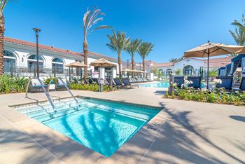 Pool area at the bradley braddock road station apartments