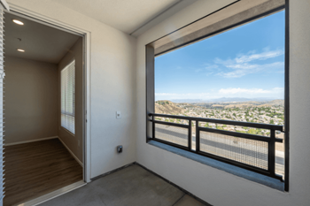 View of valley from balcony