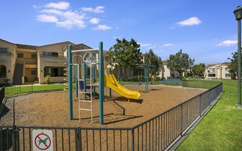 Fenced toddler and tot play areas