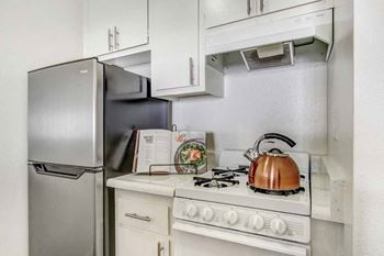 White cabinetry in kitchen