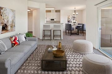 San Ramon apartment for rent - a living room with a couch and a table