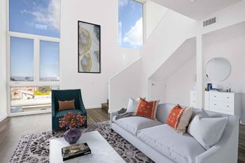 Living room with natural light