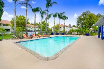 Our resort style swimming pool at our apartments in the city of palm springs