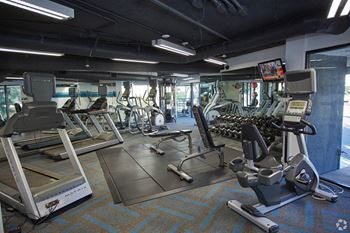Fitness center with modern equipment