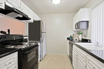 Efficient appliances in kitchen