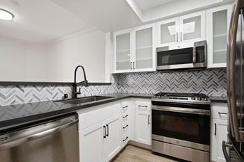 Model kitchen with appliances