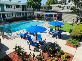 Pool and outdoor seating