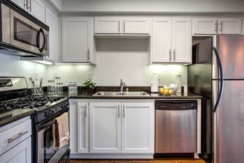 Chef-inspired kitchens feature stainless steel appliances