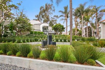 Beautiful courtyard with walking paths