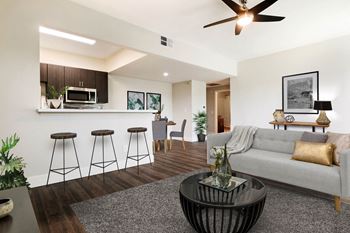 Living room come kitchen view