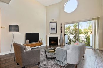 Living room with television