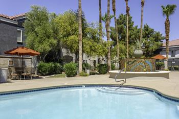 Extensive resort inspired pool deck