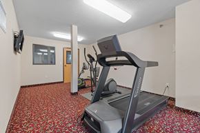 Saint Cloud apartment for rent - our gym is equipped with a treadmill and a tv