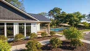Findlay apartment for rent - A modern house with a pool in the backyard.